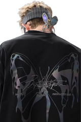 BJHG 3M Reflective Butterfly Embroidery Tee