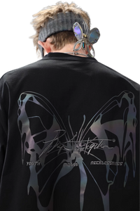 BJHG 3M Reflective Butterfly Embroidery Tee