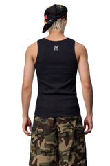 MEDM Classic Script Letter Embroidery Heavyweight Men Sleeveless Tank Top