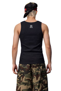 MEDM Classic Script Letter Embroidery Heavyweight Men Sleeveless Tank Top