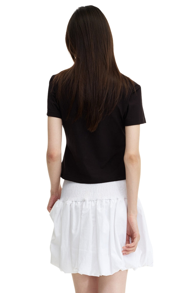 DangerousPeople｜Sorona Ruched Slim Fit Quick‑Dry T‑Shirt