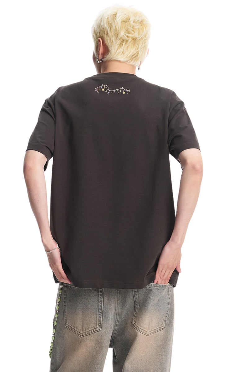 Dangerouspeople DSP Glitter Star Note Sorona Cooling Short Sleeve Tee