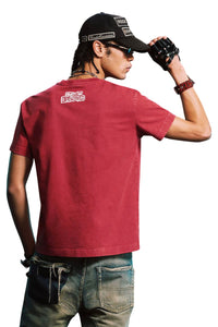 MEDM x EVA NEVER END Distressed Washed Eva Unit Loose Crew Neck Tee