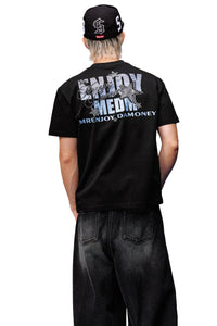 MEDM Star Glitter Rhinestone Drop Shoulder Unisex T-Shirt