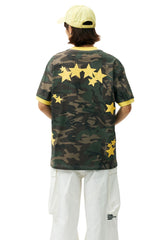 MEDM Camo Star Embroidered Loose Unisex T-Shirt