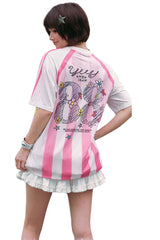 MEDM x YUY Yu Collab Big Print Embroidery Casual Jersey Tee