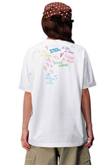 MEDM Graffiti Print UPF40+ Sun Protection American Street Couple Tee
