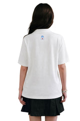 MEDM 3D Angel Glitter Star Contrast Oversized Couple Polo