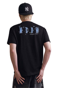 MEDM 3D Hand-Drawn Angel Print Loose Couple Tee