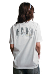 MEDM Glitter Star Rhinestone Logo Loose Couple Tee
