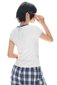 BJHG Summer Women Trendy T‑Shirt Fun Dog Graphic Slim‑Fit Korean Chic Casual Top