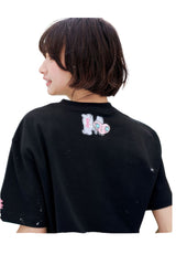 MEDM x YUY Co-branded Angel Print Heart Embroidery Crew Neck Tee