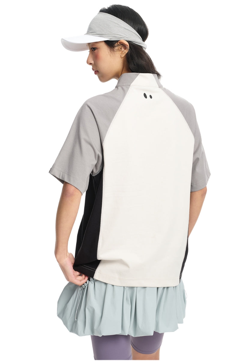 Dangerouspeople DSP Panel‑Stand‑Collar Retro Sorona Sports Top