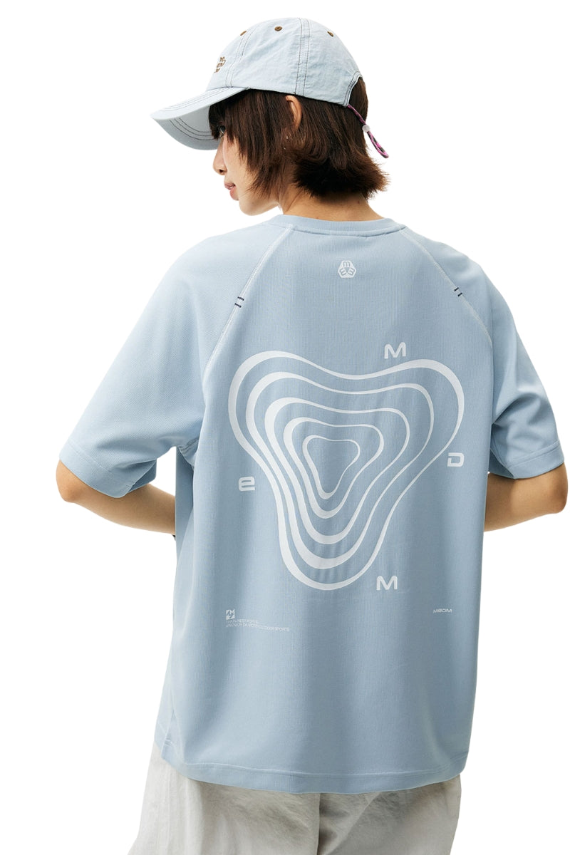 MEDM Contour Line Letter Print Tee