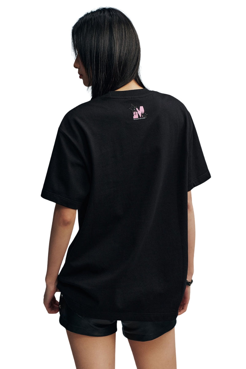 MEDM Star Patch Print Cotton Couple Tee