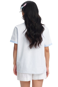 Dangerouspeople DSP Dessert Logo Two‑Tone Double‑Yarn Unisex T‑Shirt