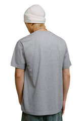 MEDM Vintage Denim Patch Rhinestone Crew Neck Tee