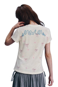 MEDM x Iria Mailbox Mailbox Bow Duo Print Women Tee
