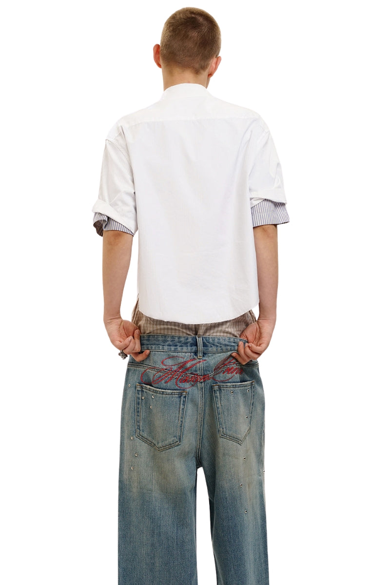 MASONPRINCE Carefree High‑Energy Vacation Raw‑Edge Short Shirt