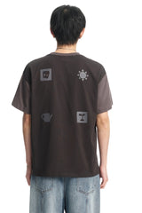 Dangerouspeople DSP Logo Small‑D Color‑Block Summer Cool‑Touch Couple Tee