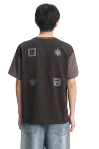 Dangerouspeople DSP Logo Small‑D Color‑Block Summer Cool‑Touch Couple Tee
