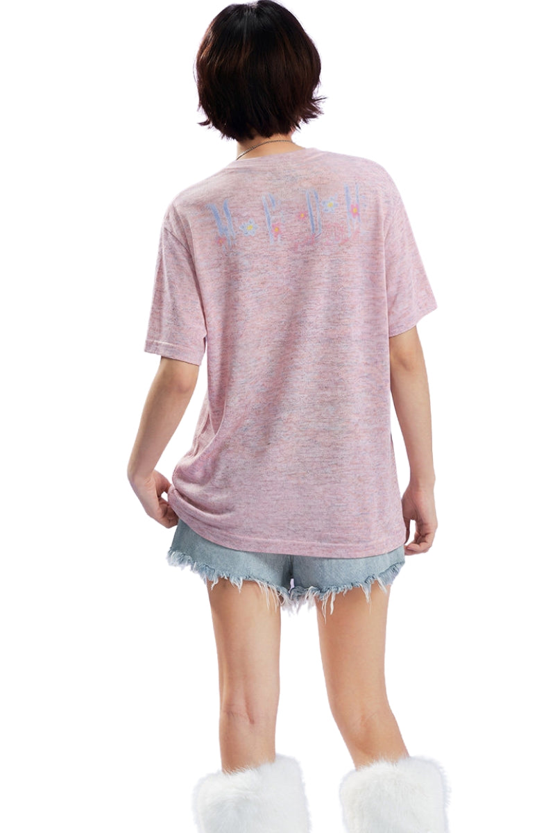 MEDM Dream Bubble Manga Flower All Over Print Heather Tee
