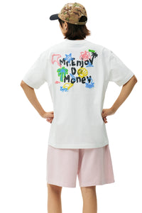 MEDM Beach Walk Embroidery Print Crew Neck T-Shirt