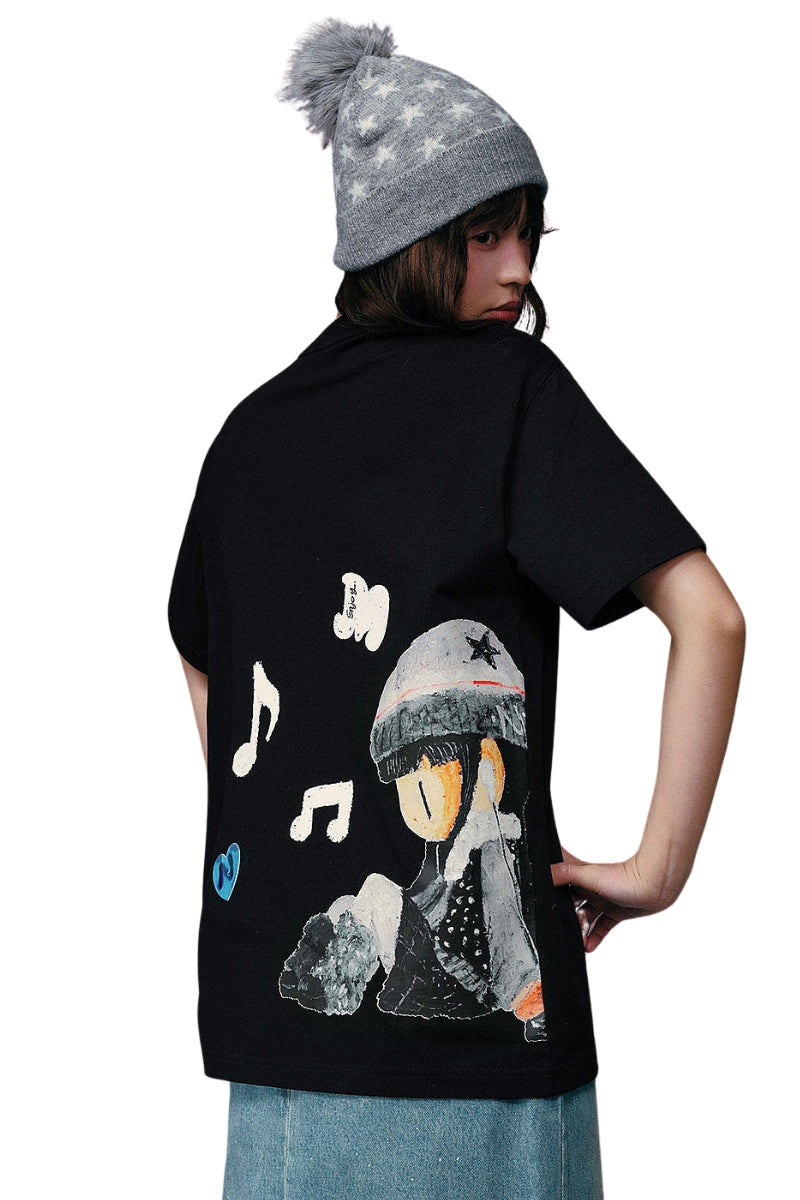 MEDM x NEWMASUS Back-to-Back Letter Couple Tee