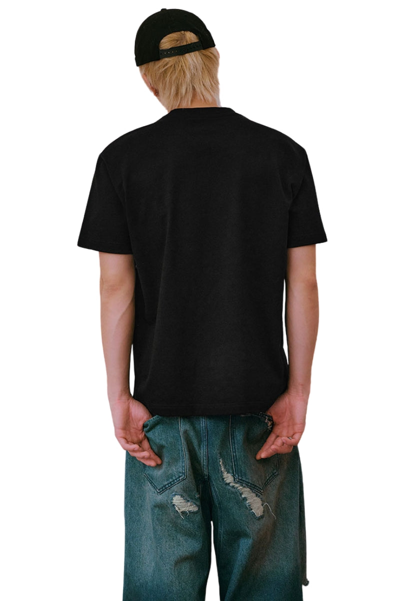 MEDM Watch Print Loose Hip Hop Vintage Short Sleeve Tee