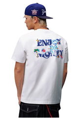 MEDM Beach Surf Towel Embroidery Loose Cotton Unisex Summer Tee