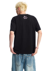 Dangerouspeople DSP Cat Dog Heart Print Drop‑Shoulder Unisex T‑Shirt
