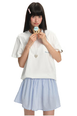 DangerousPeople DSP Detachable D‑Pocket Retro Street Loose Drop‑Shoulder T‑Shirt