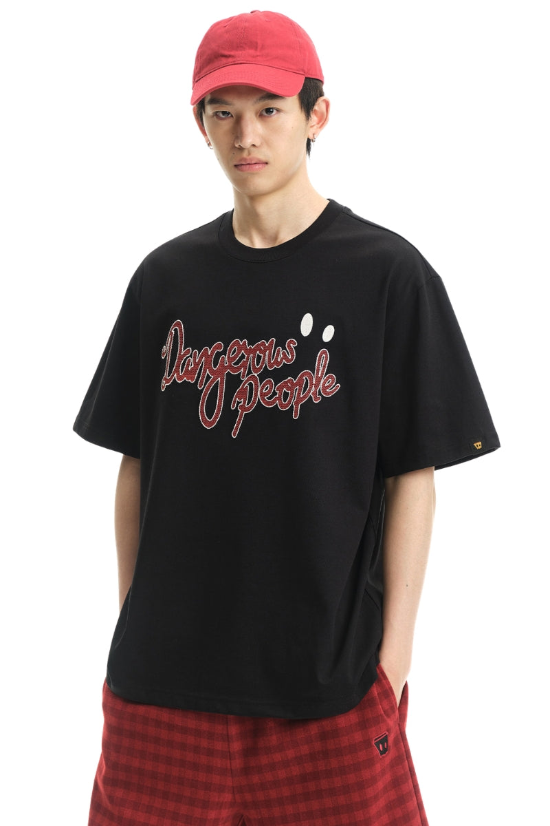 DangerousPeople DSP Mini‑D Carousel 3D Embroidery 100% Cotton Tee
