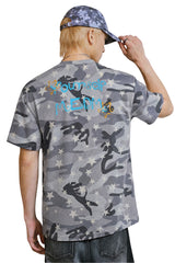 MEDM Camo Star All-Over Graffiti Logo Loose Vintage Tee