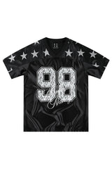 MEDM 2026 Star Number V-Neck Jersey Women Sporty Loose Short Sleeve T-Shirt