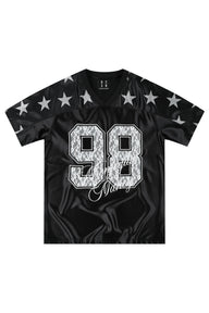MEDM 2026 Star Number V-Neck Jersey Women Sporty Loose Short Sleeve T-Shirt