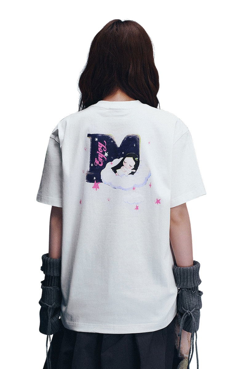 MEDM x Iria's Mailbox Sky Crack Glitter Logo Tee