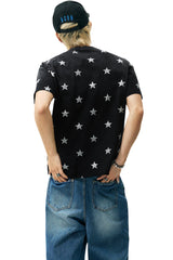 MEDM Contrast Star Logo Vintage Loose Unisex T-shirt