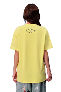 MEDM 3D Logo Embroidery Contrast Color Cooling Crew Neck Tee