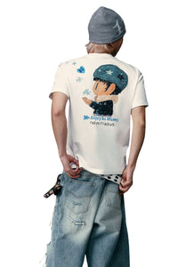 MEDM x NEWMASUS Snowflake Letter Couple Tee