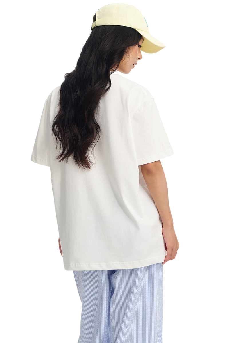 Dangerouspeople DSP Fun Fruit Print Drop‑Shoulder 100% Cotton T‑Shirt
