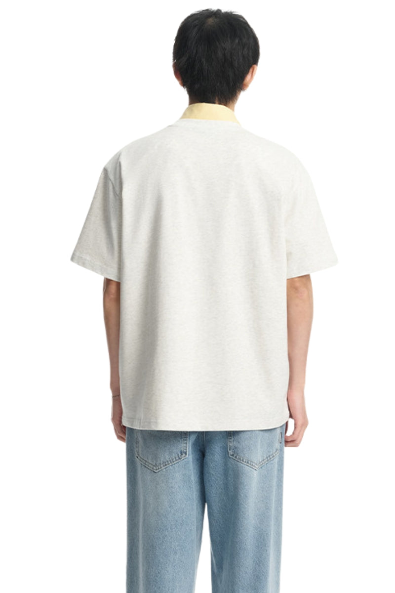 Dangerouspeople DSP Embroidered Flower Pocket Loose Cotton Tee