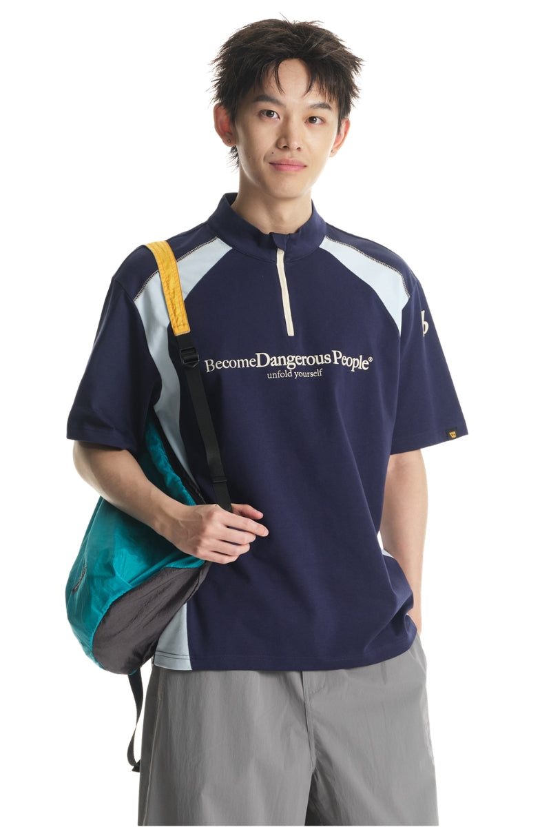 DangerousPeople DSP Outdoor Half‑Zip Quick‑Dry Cool‑Touch Tee