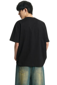 Dangerouspeople DSP Fun Picnic Fruit Patch Towel‑Embroidery Crewneck Tee
