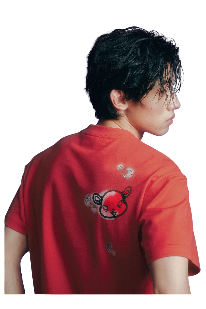 MEDM x Sanrio Kuromi Rhinestone Graffiti Tee