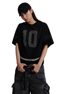 MASONPRINCE No.10 Team Faded Patch Linen Cotton Short Sleeve Tee