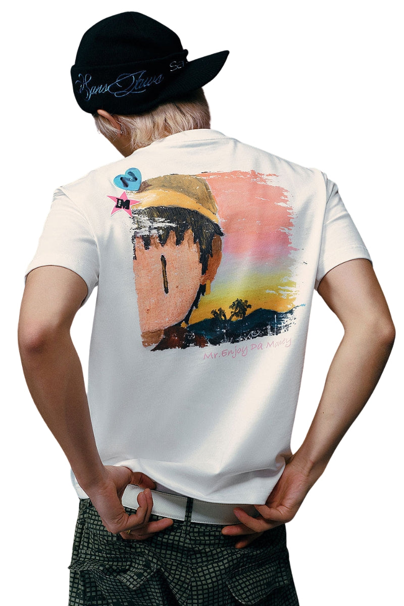 MEDM x NEWMASUS Selfie Print Loose Couple Tee