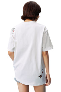 MEDM Leopard Patch Logo Oversized Unisex Tee