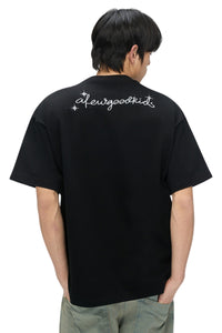 AFGK Vintage Night Print Tee Unisex American Street Loose T-shirt