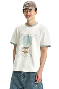 DangerousPeople DSP Color‑Block Ice‑Cream Hot‑Air‑Balloon Cool‑Touch Tee